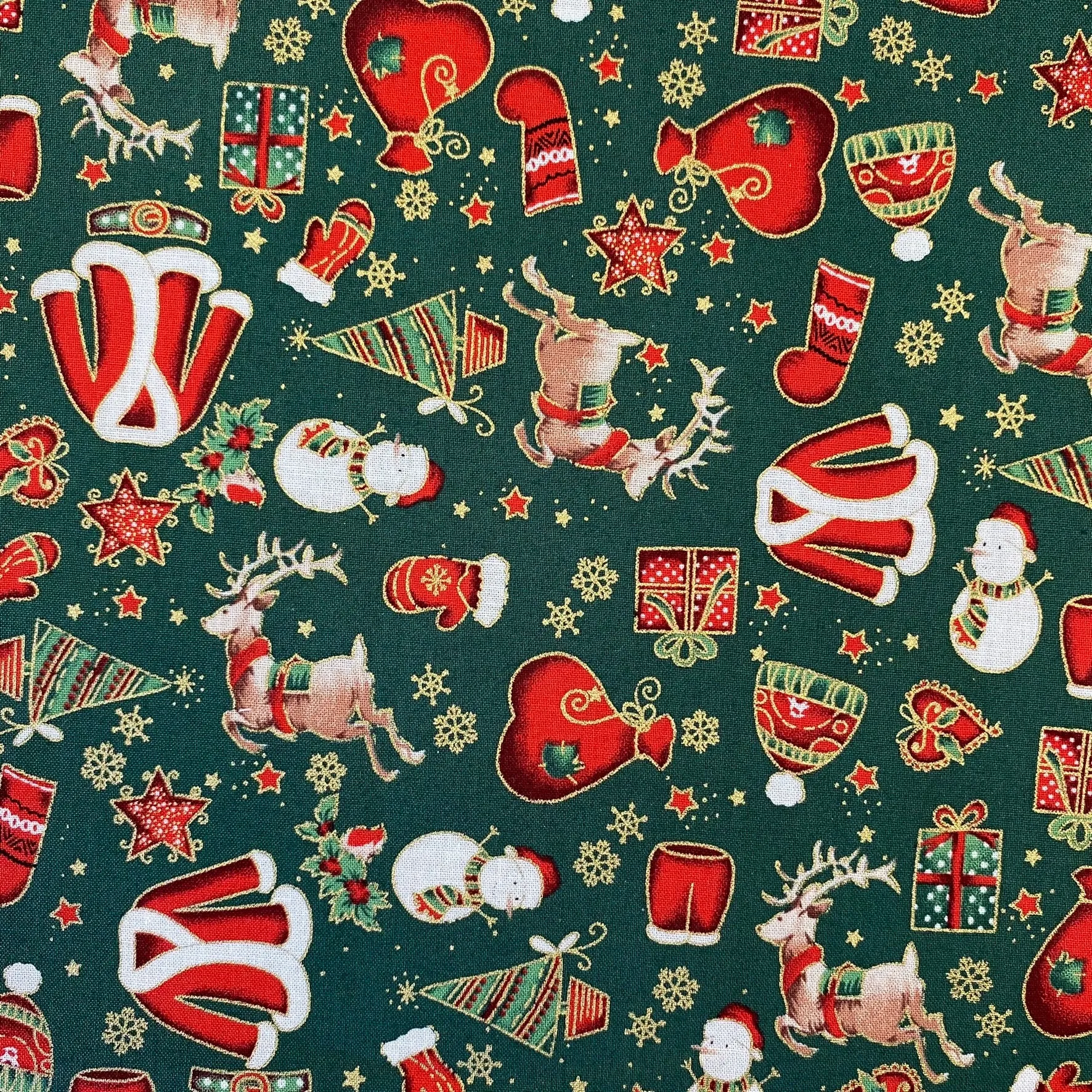 100% Cotton  - Christmas - Christmas Gifts - Select Colour - £9.00 Per Metre - Sold by Half Metre