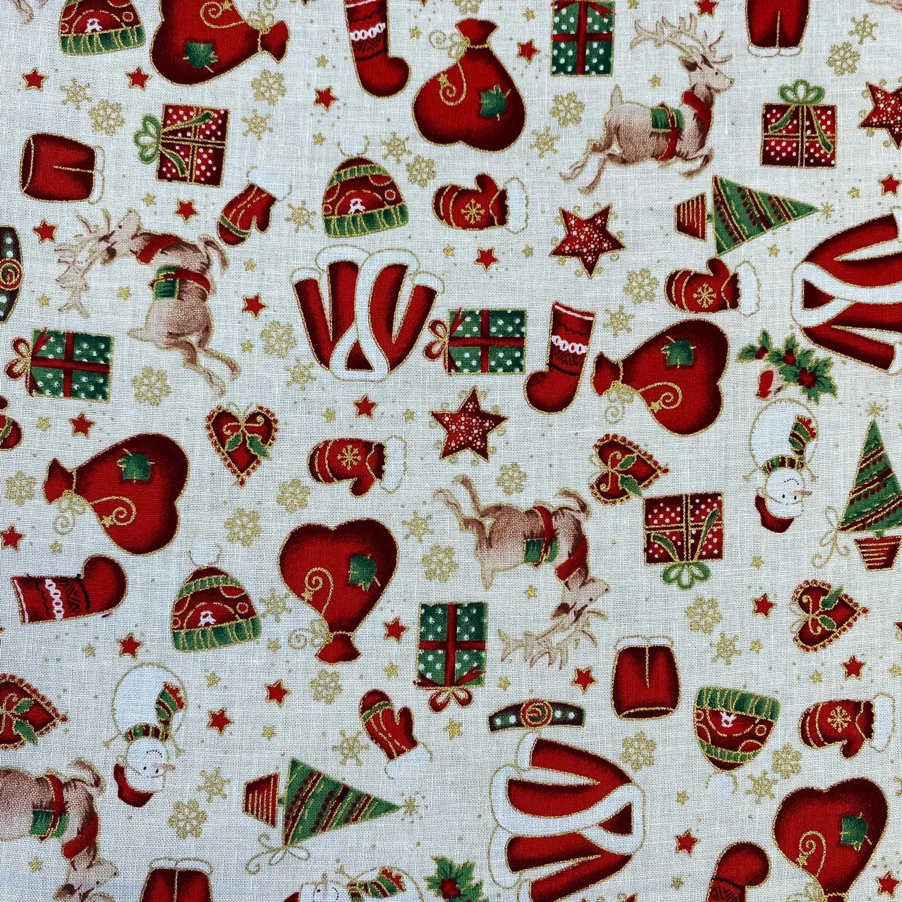 100% Cotton  - Christmas - Christmas Gifts - Select Colour - £9.00 Per Metre - Sold by Half Metre