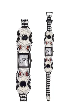 101D - Wide with Art Deco Silver Tank Style Watch