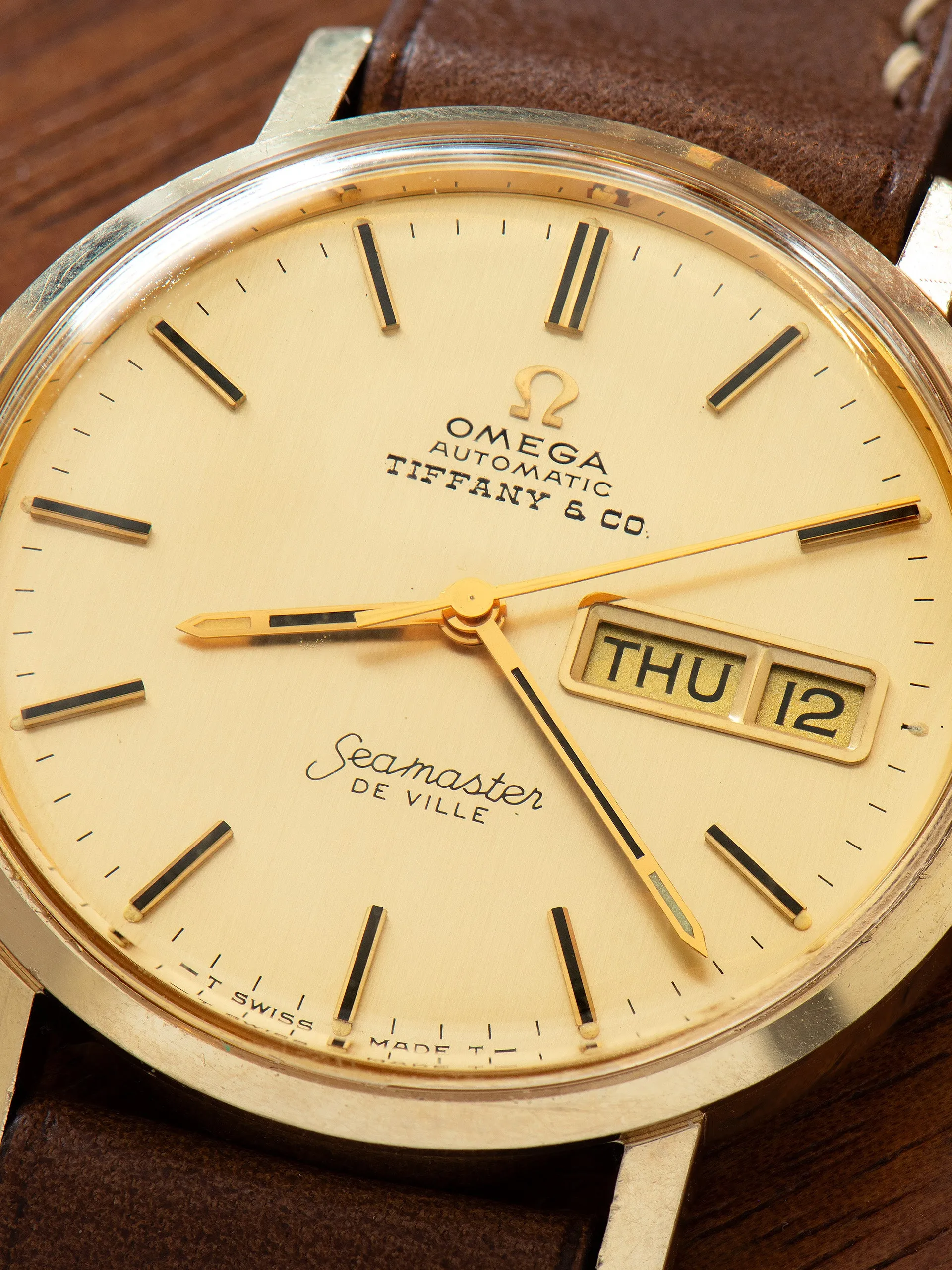 1970s Omega Seamaster De Ville 14K YG (Ref. C6865) "Tiffany & Co."