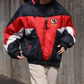 90's PRO PLAYER “NFL Kansas City Chiefs” 中綿入り ナイロンジャケット 240219