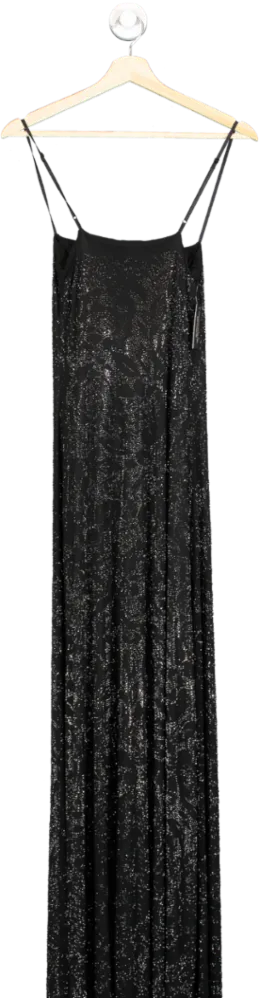 AFRM Black Glitter Maxi Dress SZ S