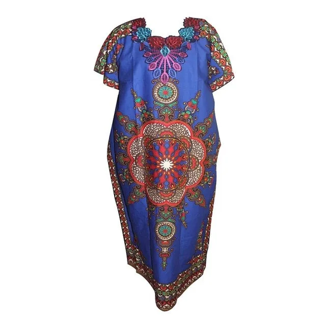 AfroFashion Women's African Dashiki elegant Ladies Dress