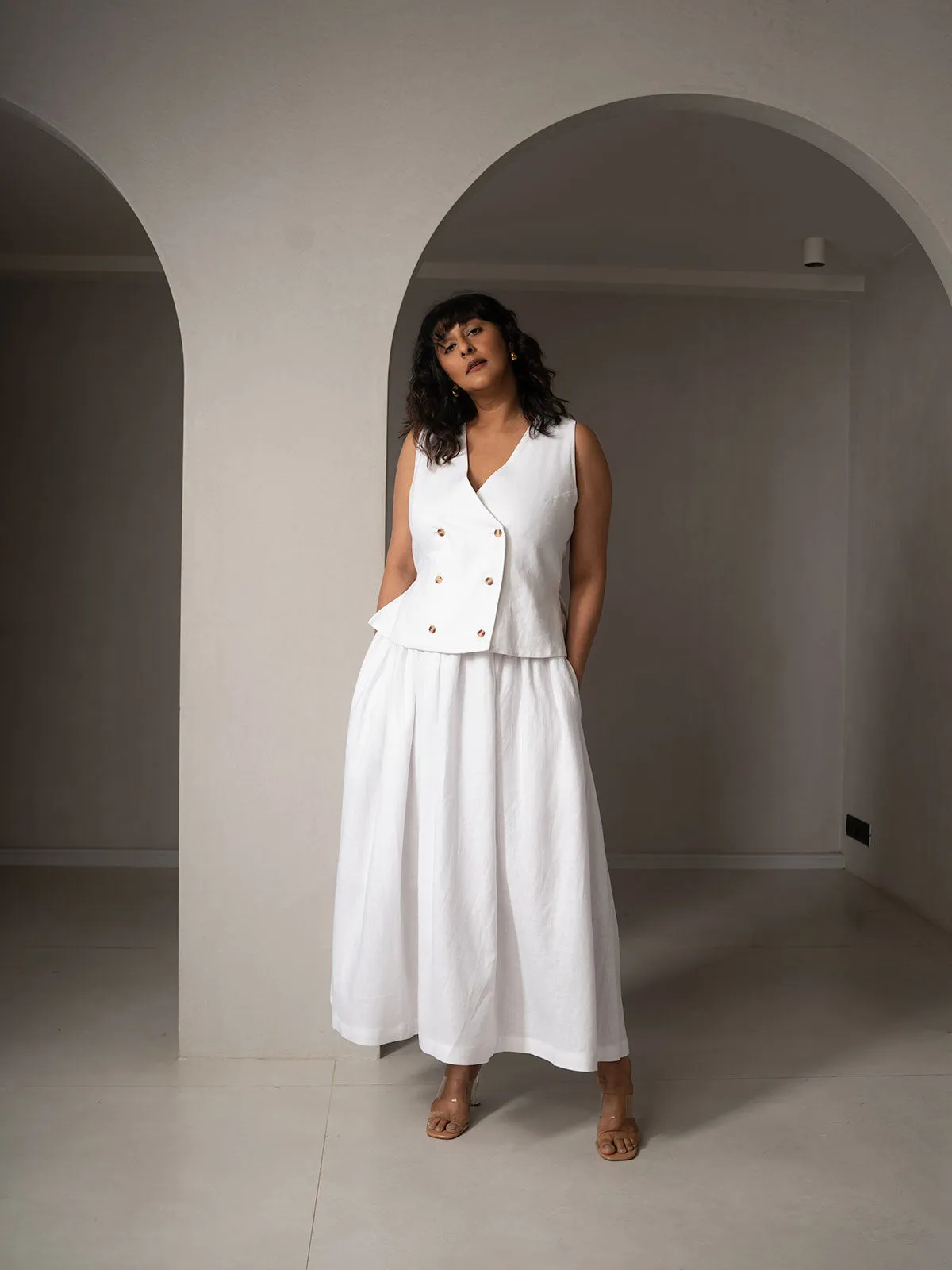 Amal Linen Skirt