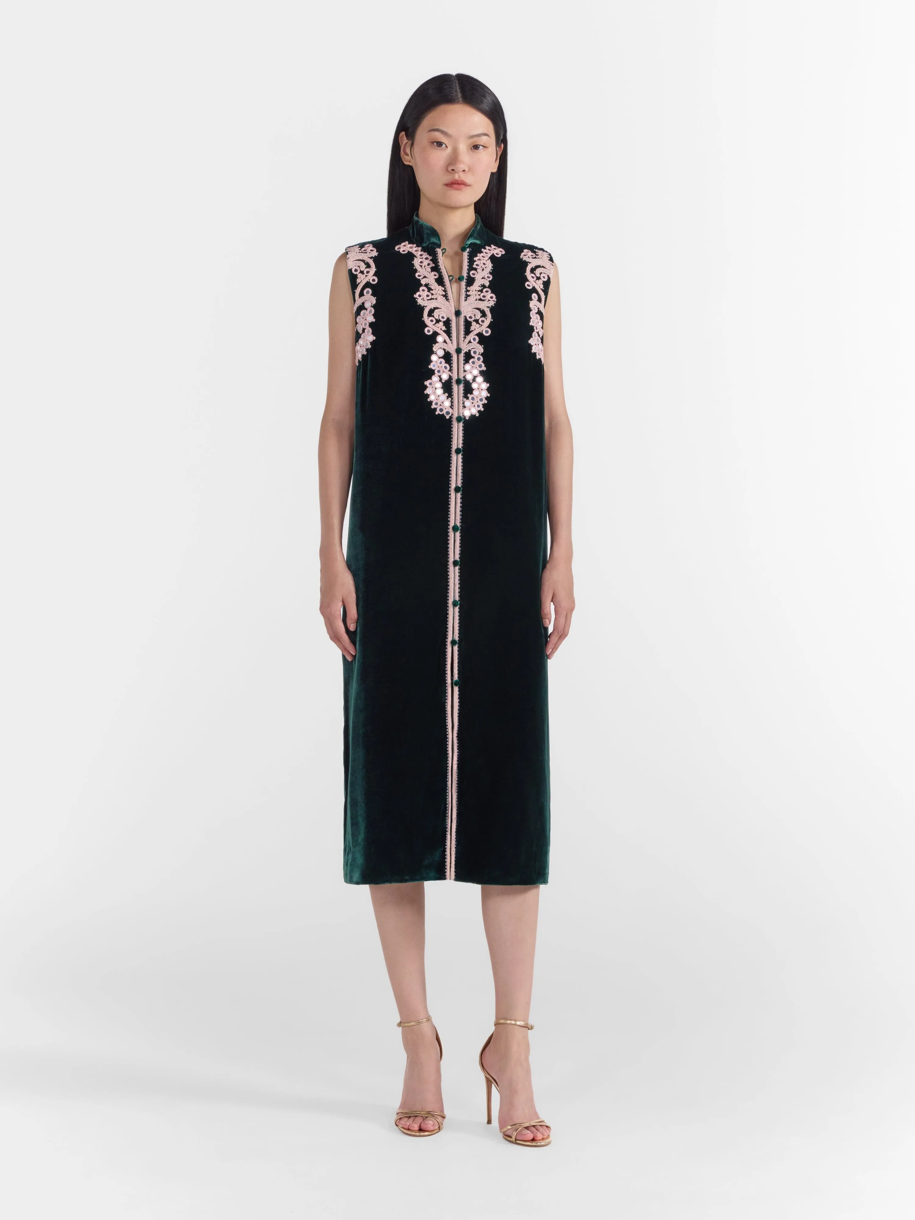 Amari B Robe in Forest Green with Cordwork