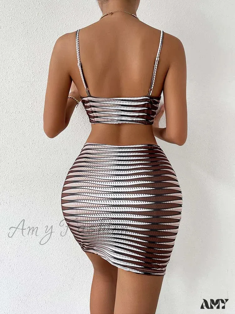 Amy Fashion - Spaghetti Strap Sexy Tight Party V Neck Backless Dresses