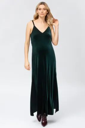 Auriga Green Maxi Maternity Dress with Side Slit