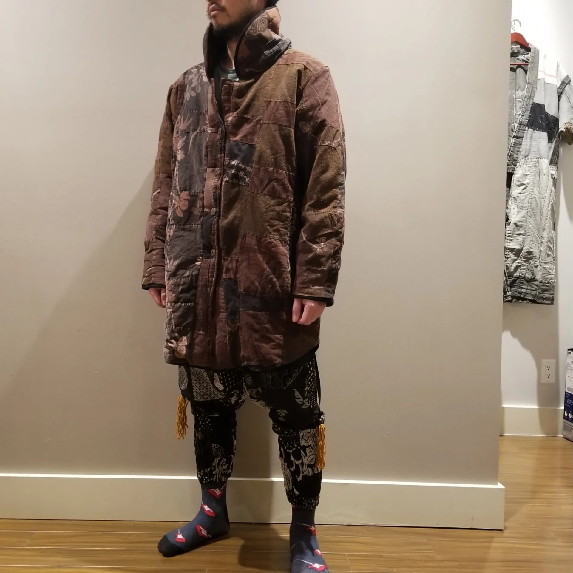 Brown Tone Patchwork Winter Jacket 1of1