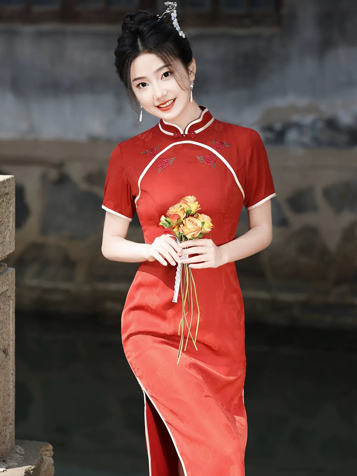 Cheongsam for Tea Ceremony, Traditional Chinese Dress, Cherish