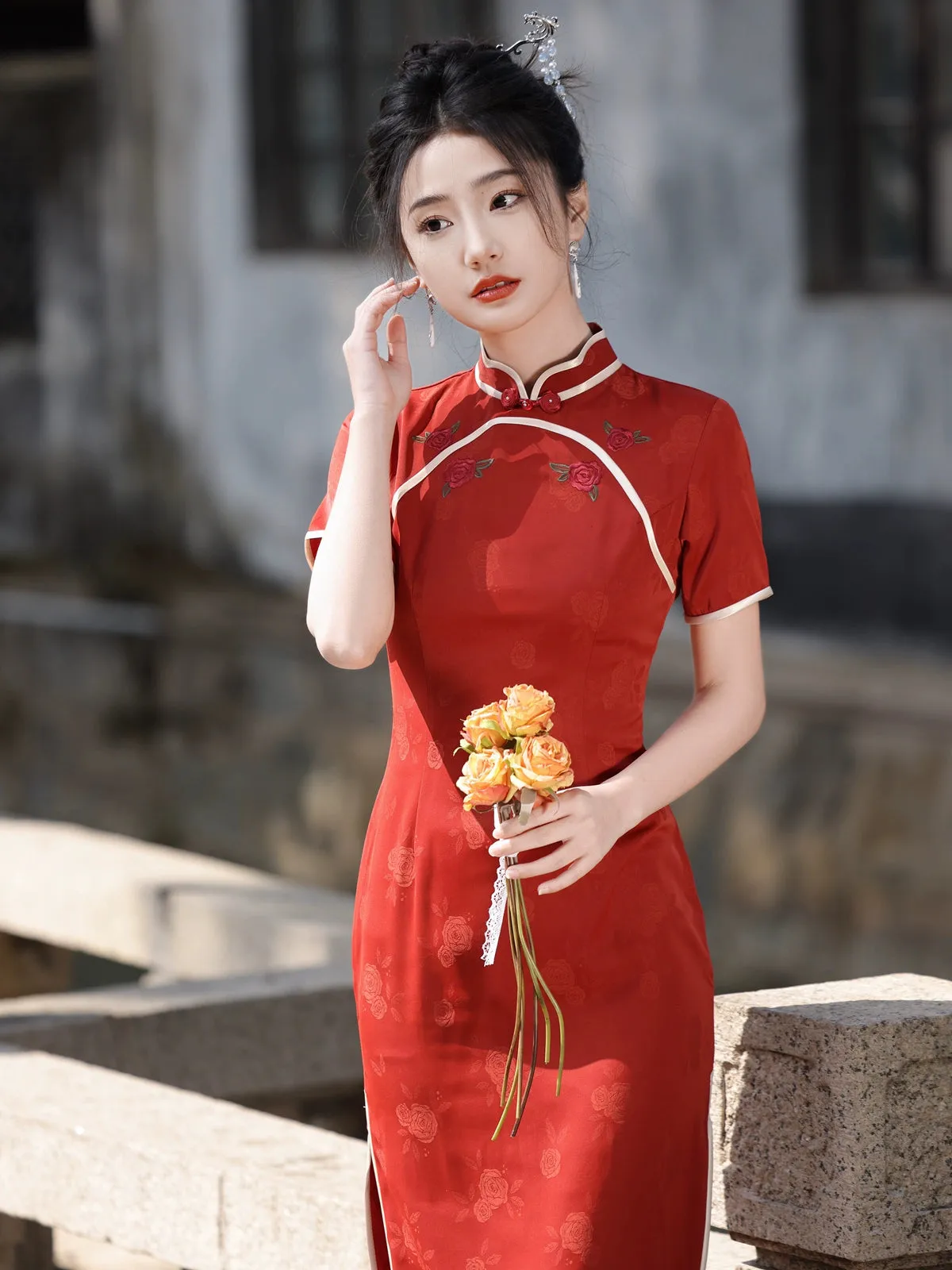 Cheongsam for Tea Ceremony, Traditional Chinese Dress, Cherish