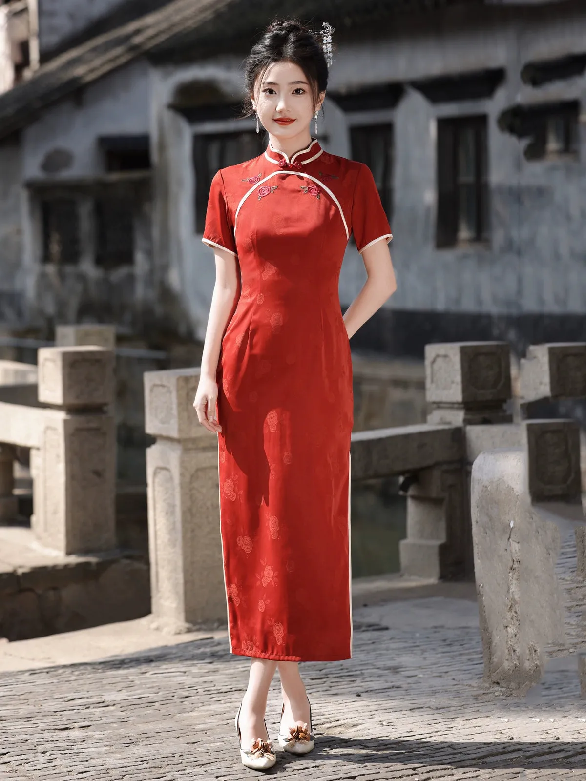 Cheongsam for Tea Ceremony, Traditional Chinese Dress, Cherish