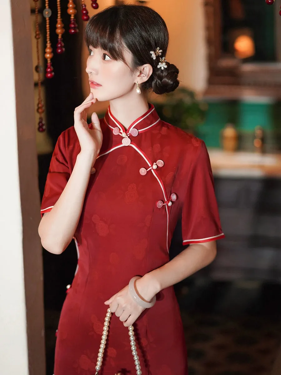 Cheongsam for Tea Ceremony, Traditional Chinese Dress, Dream Veil