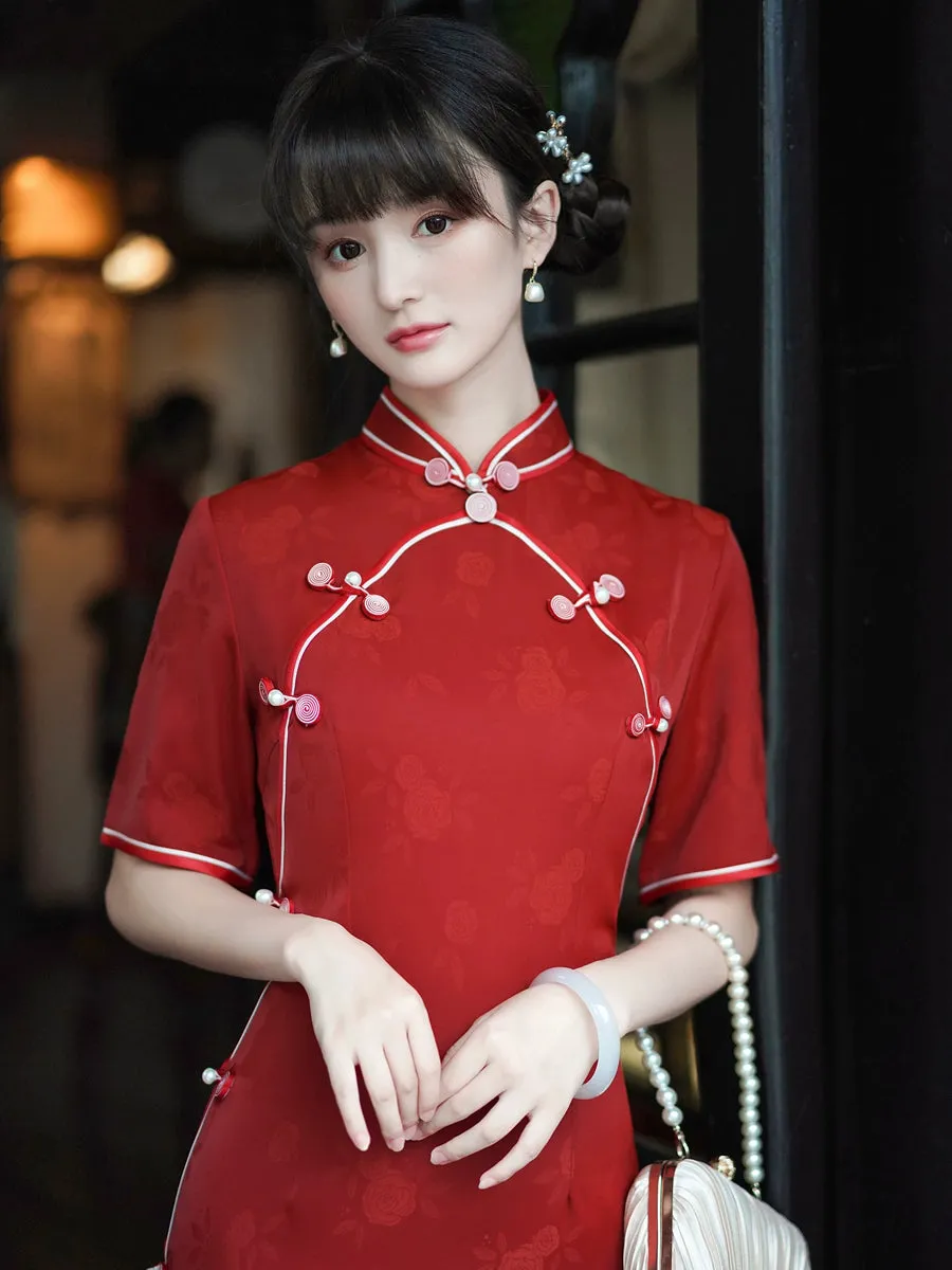 Cheongsam for Tea Ceremony, Traditional Chinese Dress, Dream Veil