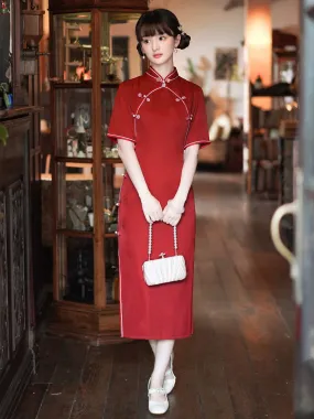 Cheongsam for Tea Ceremony, Traditional Chinese Dress, Dream Veil