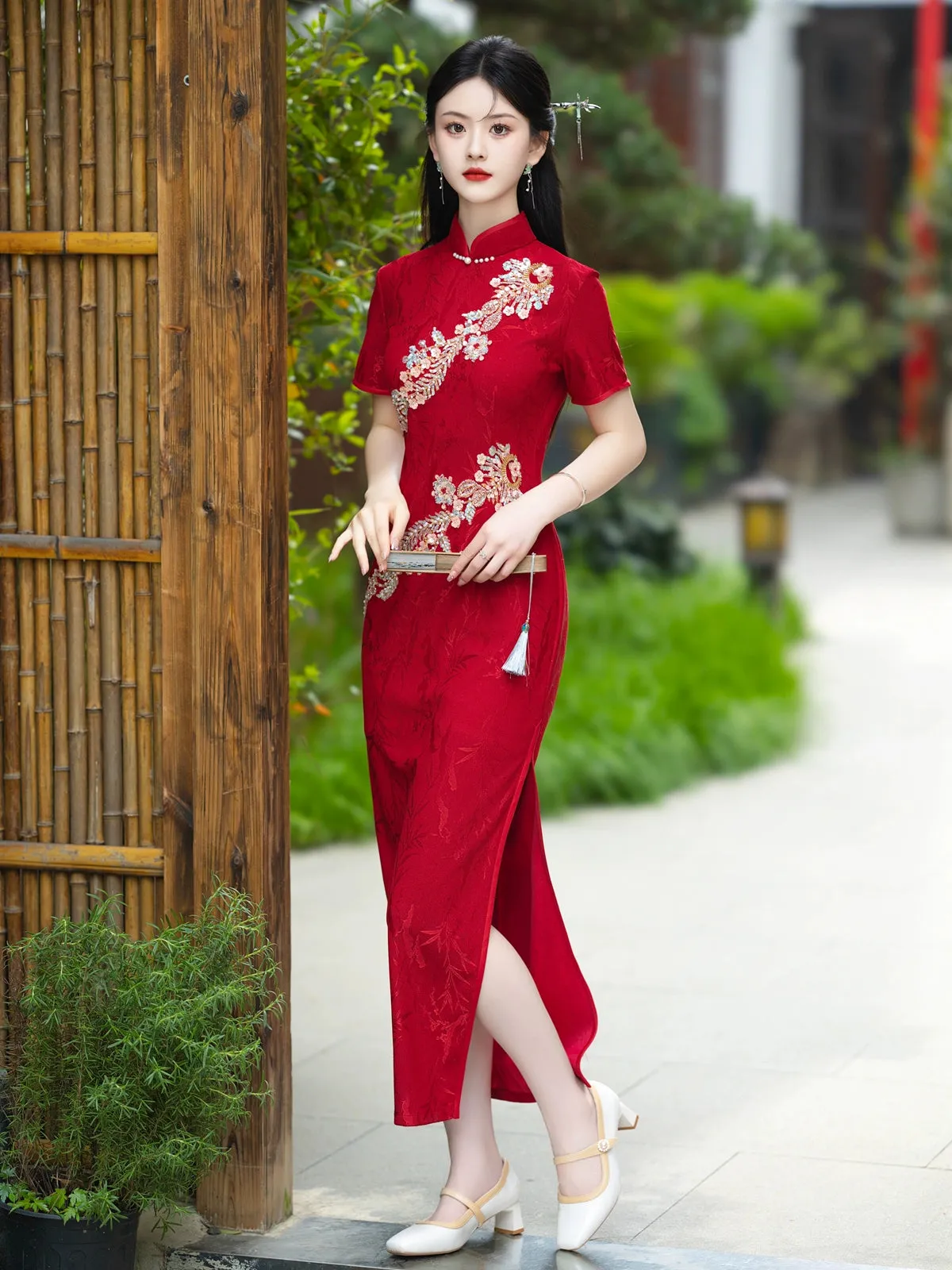 Cheongsam for Tea Ceremony, Traditional Chinese Dress, Symphony