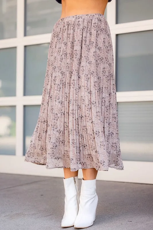 Christina Pleated Midi Skirt