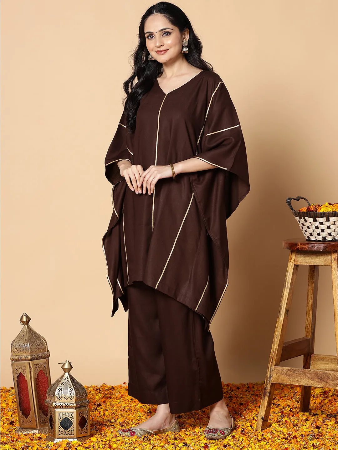 Coffee Festive Kaftan Kurta - Celebrations