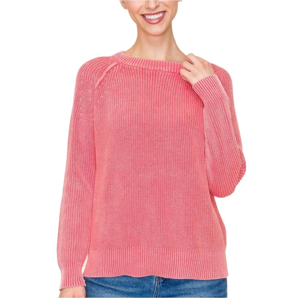 Coral Crew Neck Sweater