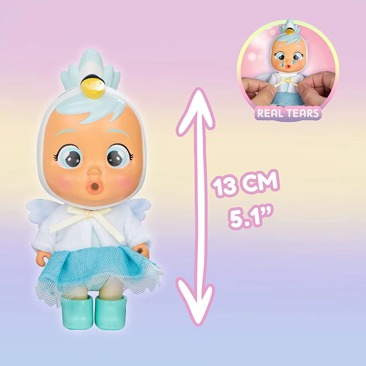 Cry Babies Magic Tears Mini Figure- Dress Me Up Series | 8 Surprise Accessories, Surprise Doll