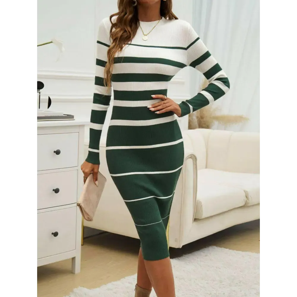 Devine Color Block Midi Dress for Elegant Luxury Fashion for Women