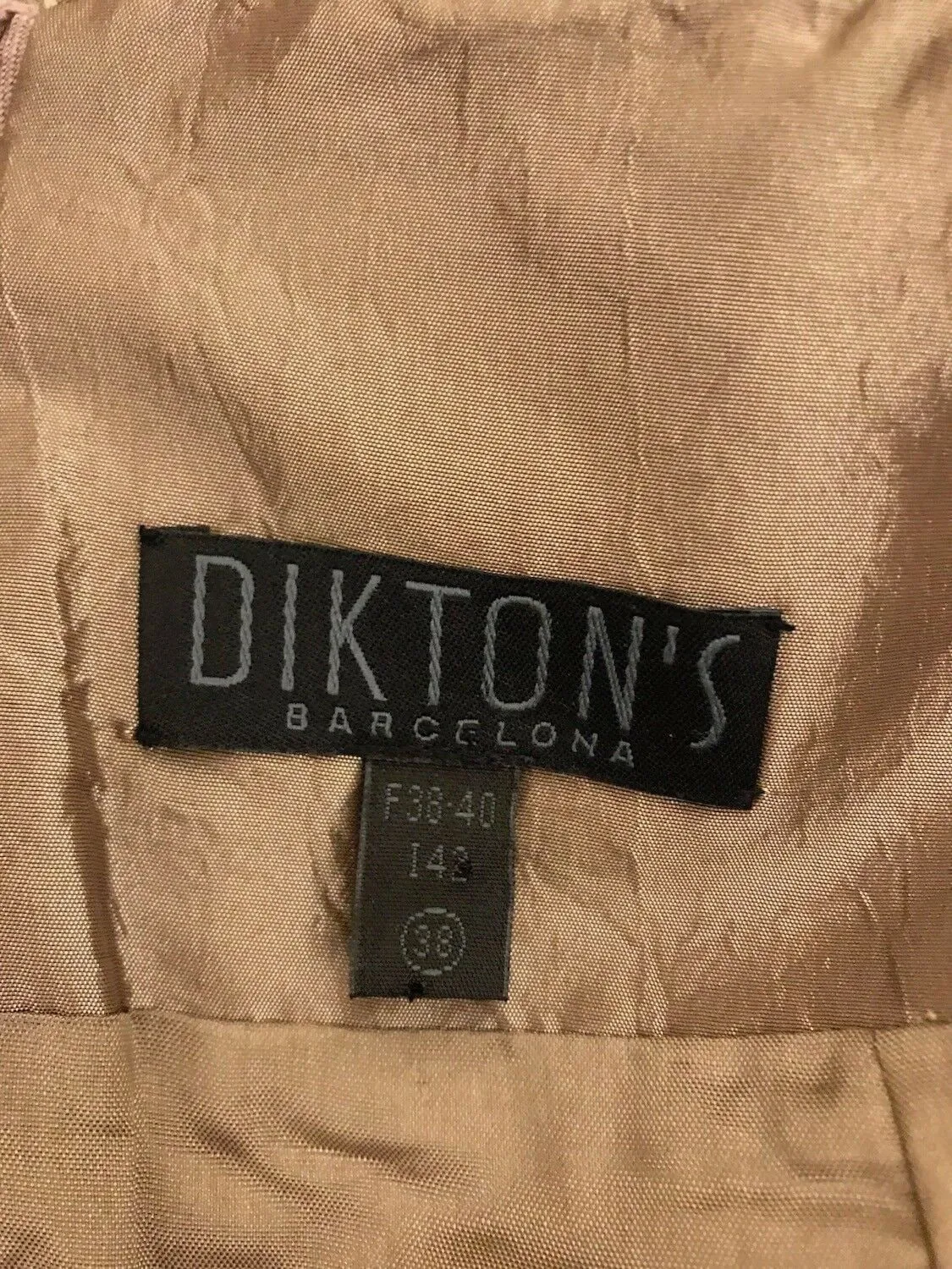 Diktons Barcelona Mocha Pencil Skirt  UK 10 US 6 EU 38