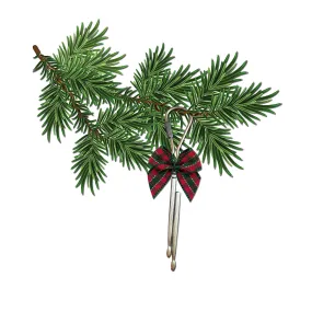 Drummer's Brass Drumsticks Christmas Ornament