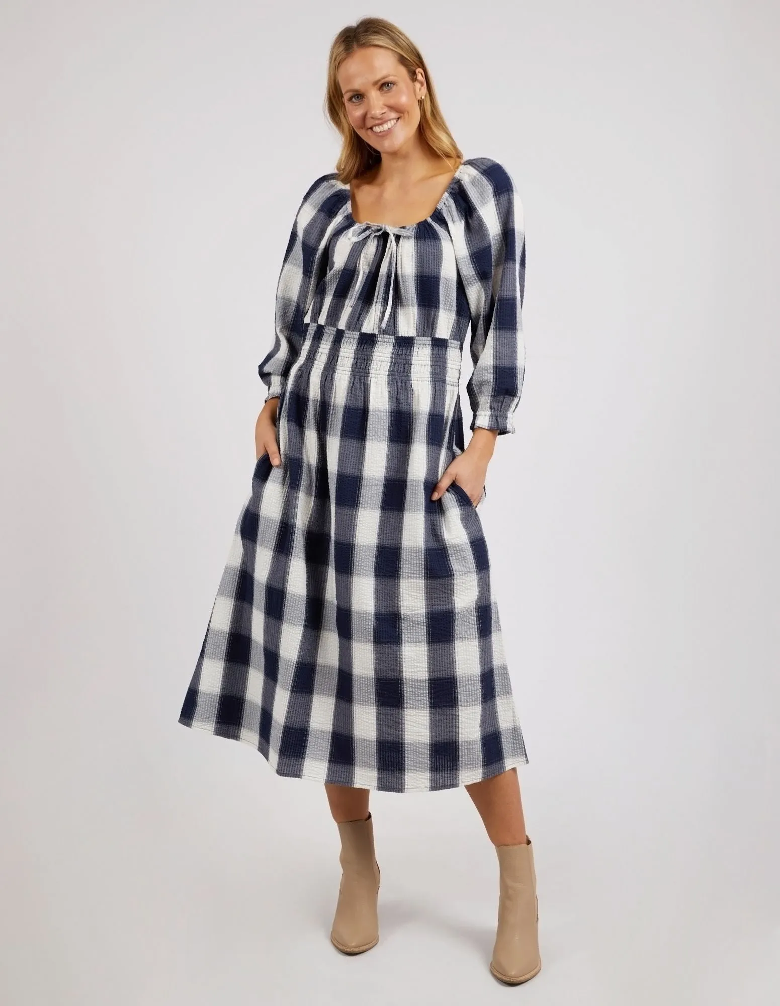 Elm Cedar Check Dress