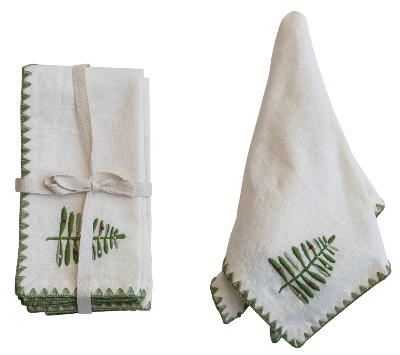 Embroidered Tree Napkin Set