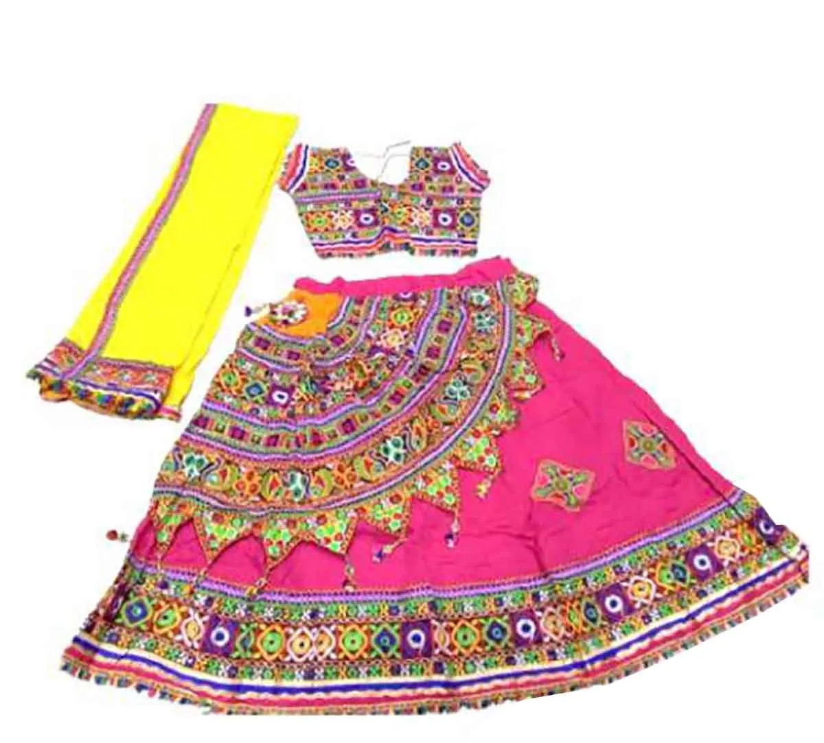 Fancydresswale Gujrati lehenga chaniya choli for Navrata readymade garba dance dress- Full size