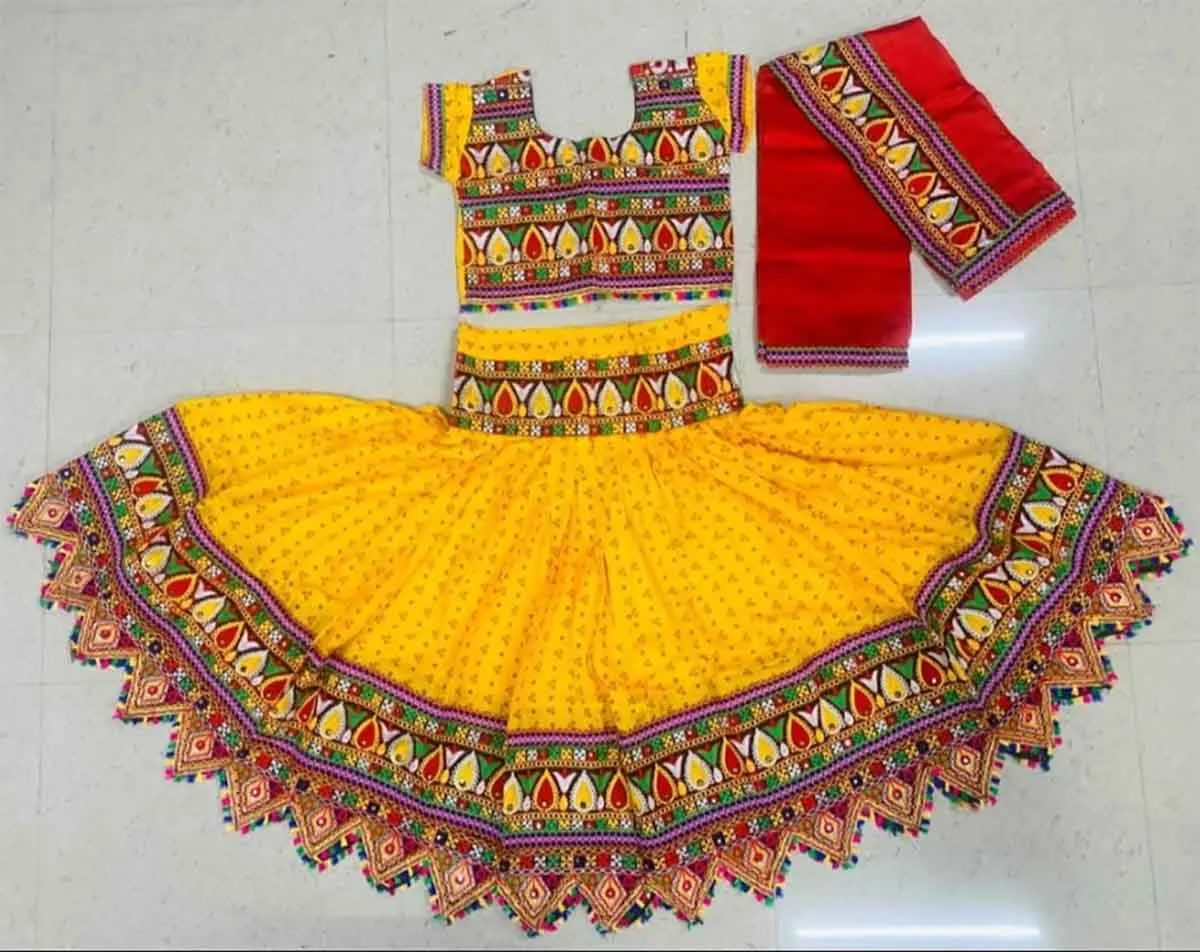 Fancydresswale Gujrati lehenga chaniya choli for Navrata readymade garba dance dress- Full size