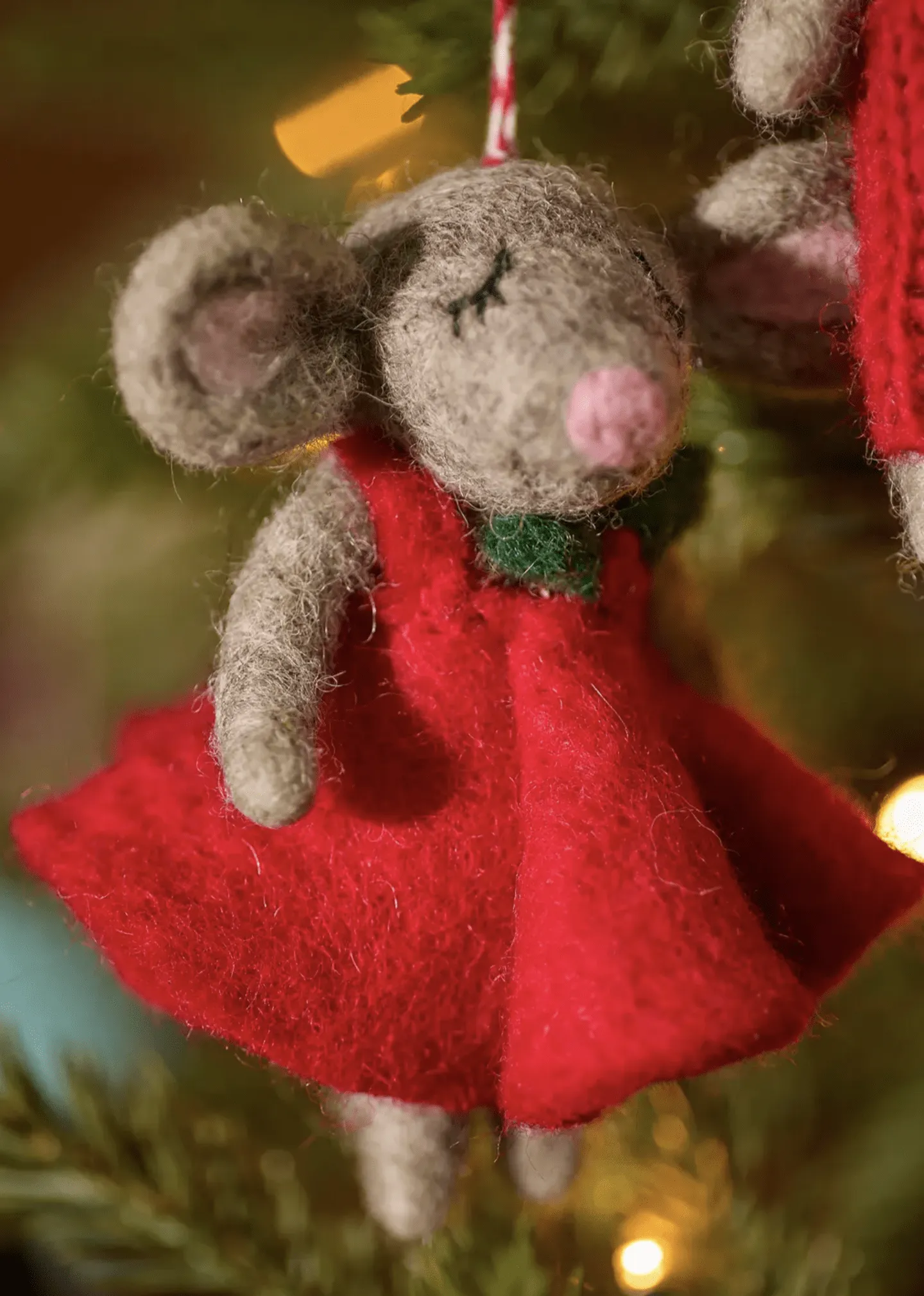 Felt Christmas Mice Ornaments