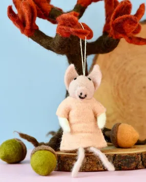 Felt Pig Doll Ornament