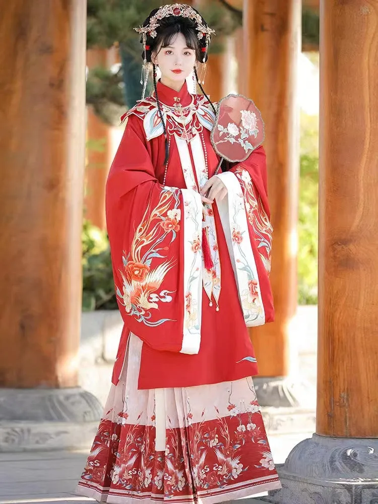 Fengyujinghong Red Chinese Traditional Wedding Dress