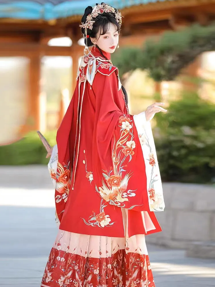 Fengyujinghong Red Chinese Traditional Wedding Dress