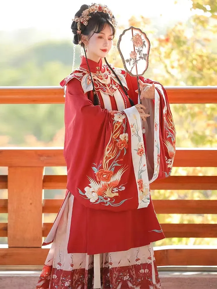 Fengyujinghong Red Chinese Traditional Wedding Dress