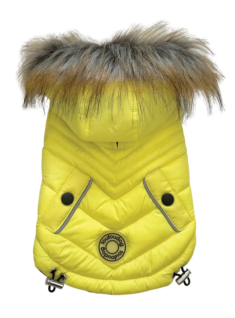 FoufouBrands Neon Fouski Dog Coat