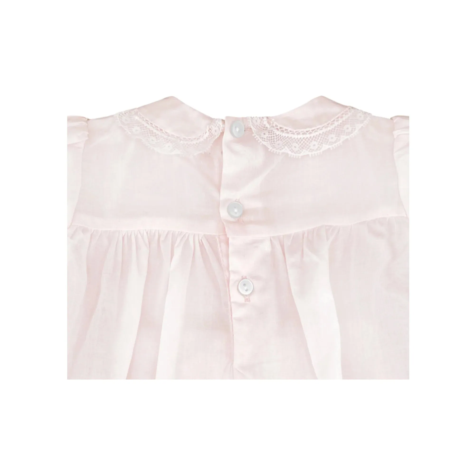 Fully Smocked Newborn Dress with Lace