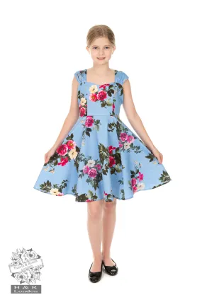 Girls Jolene Floral Swing Dress by Hearts and Roses