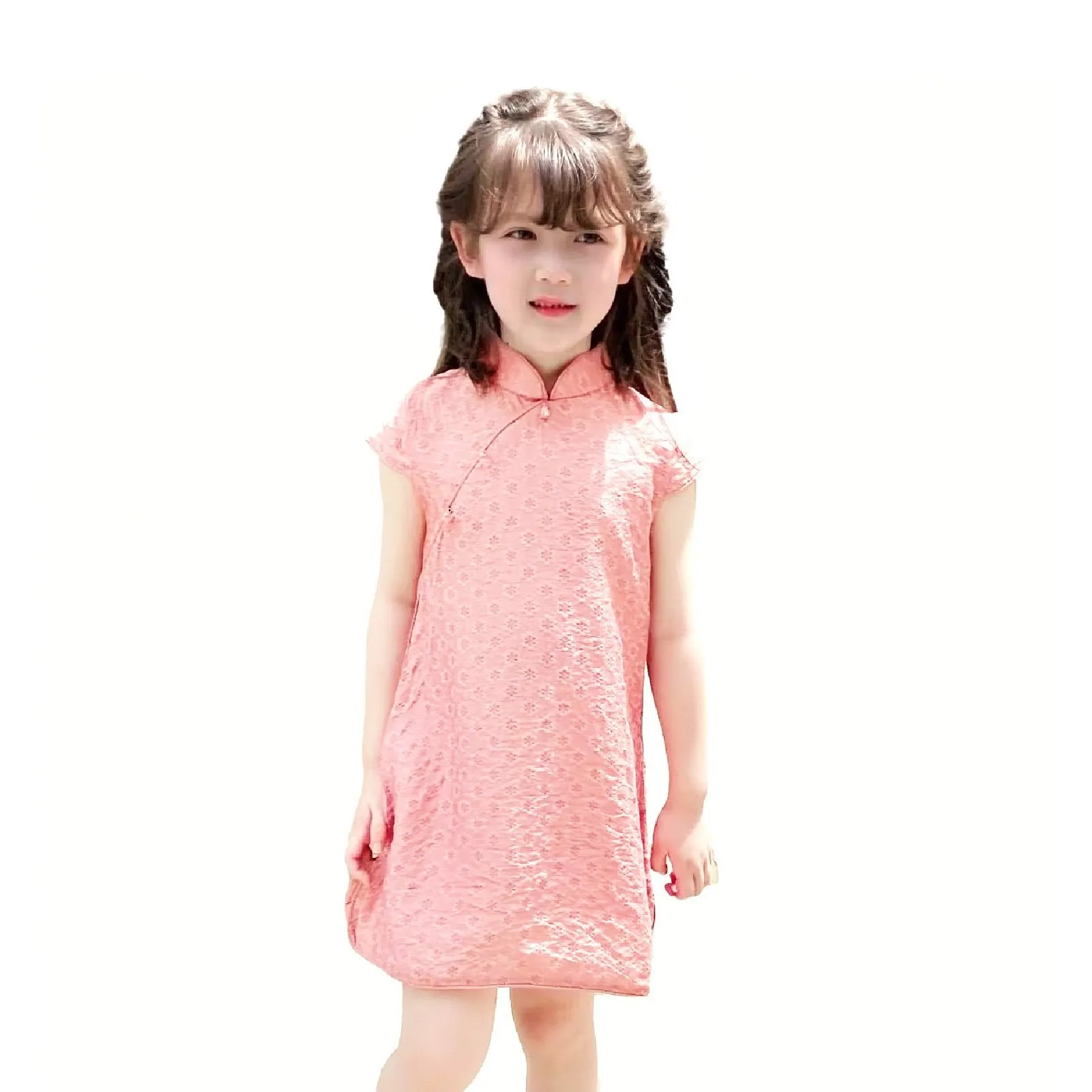 Girls' Pink Chinese Dress Cheongsam