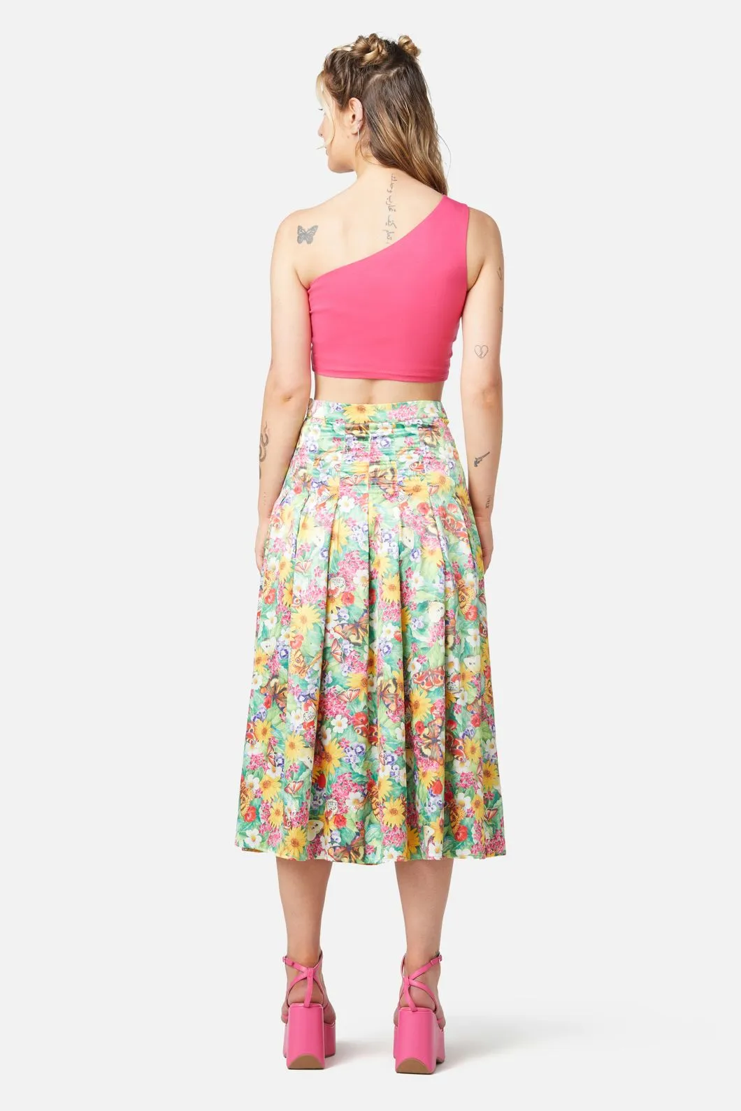 Glade Satin Midi Skirt