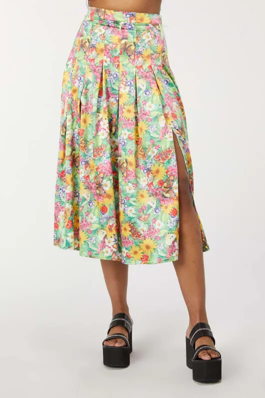 Glade Satin Midi Skirt