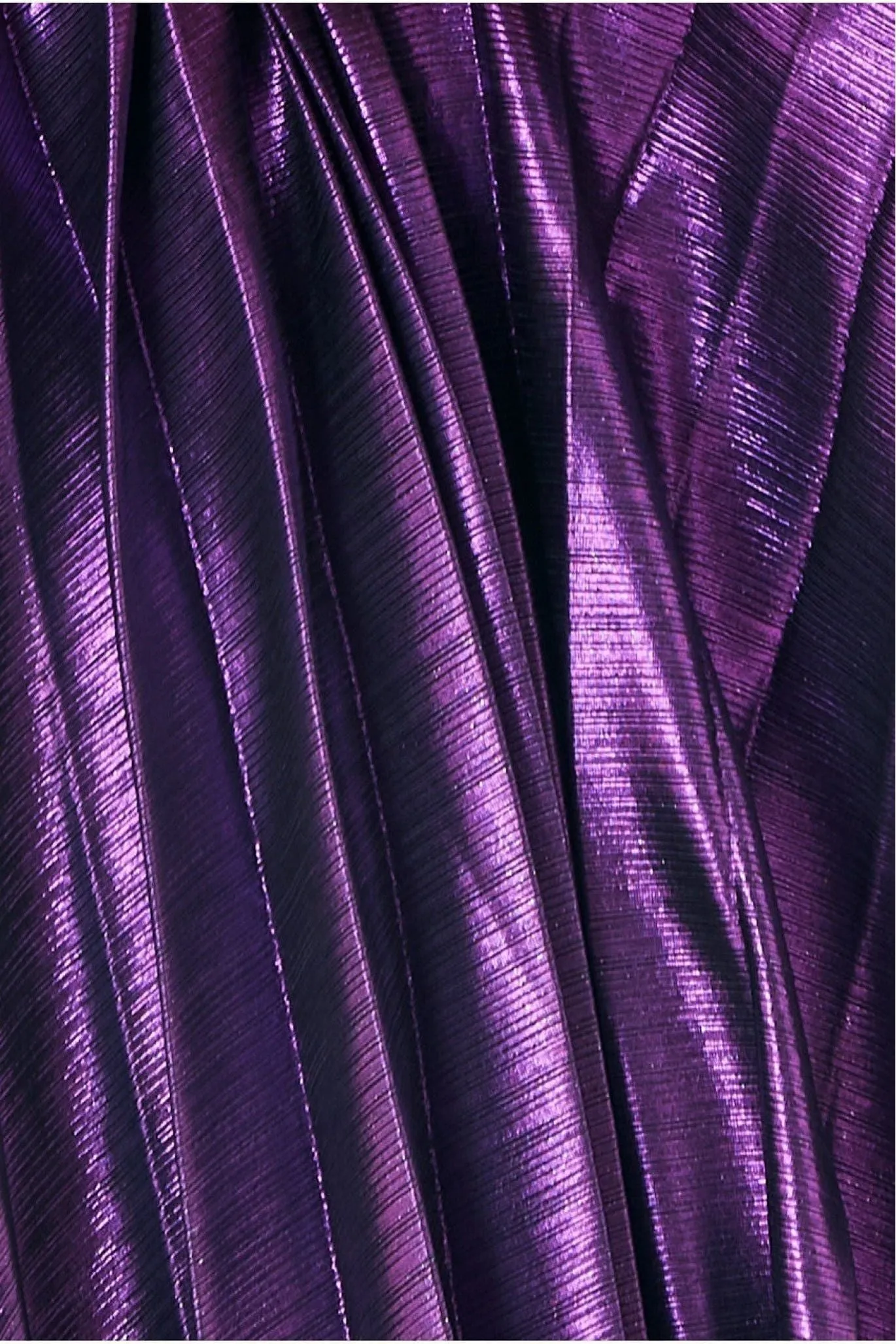 Goddiva Maternity Pleated Foil Tie Back Maxi Purple