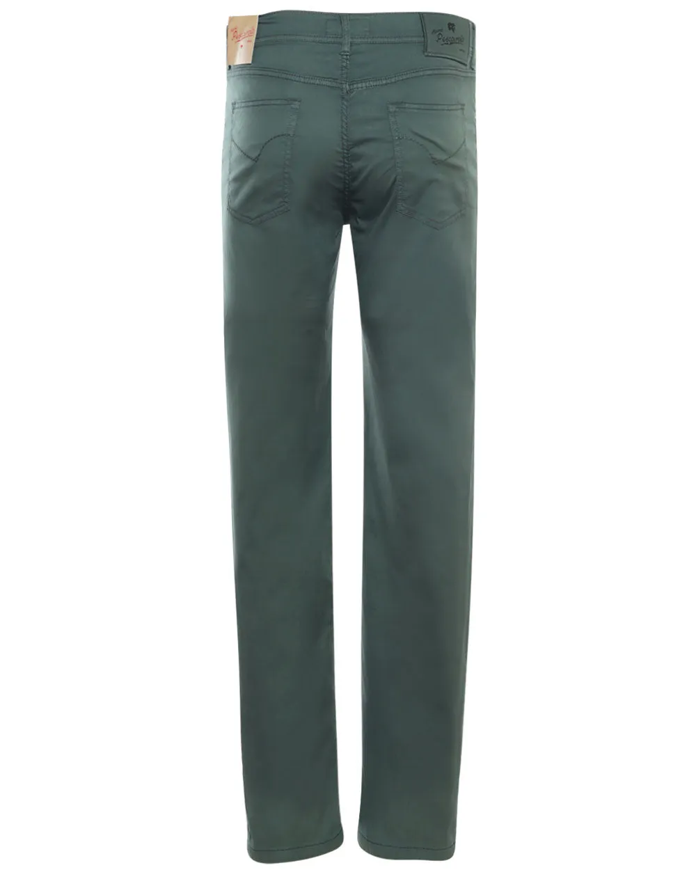 Green Cotton Blend Lightweight Stretch Chino Pant