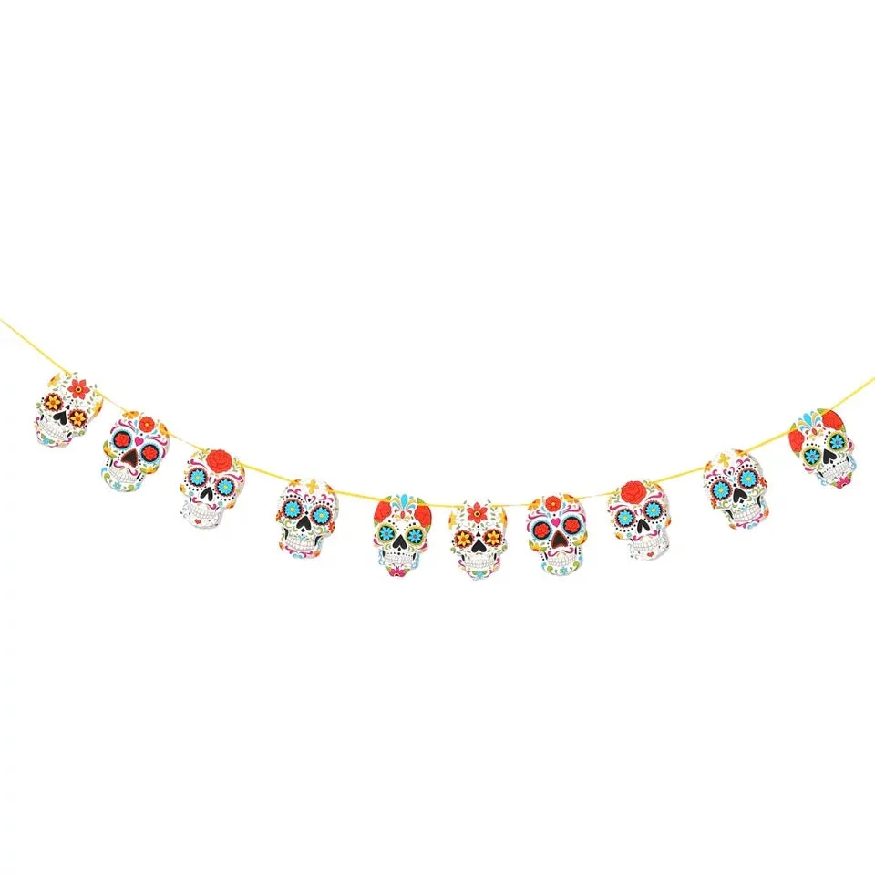 Halloween Day of the Dead Photo Sugar Skull Bunting