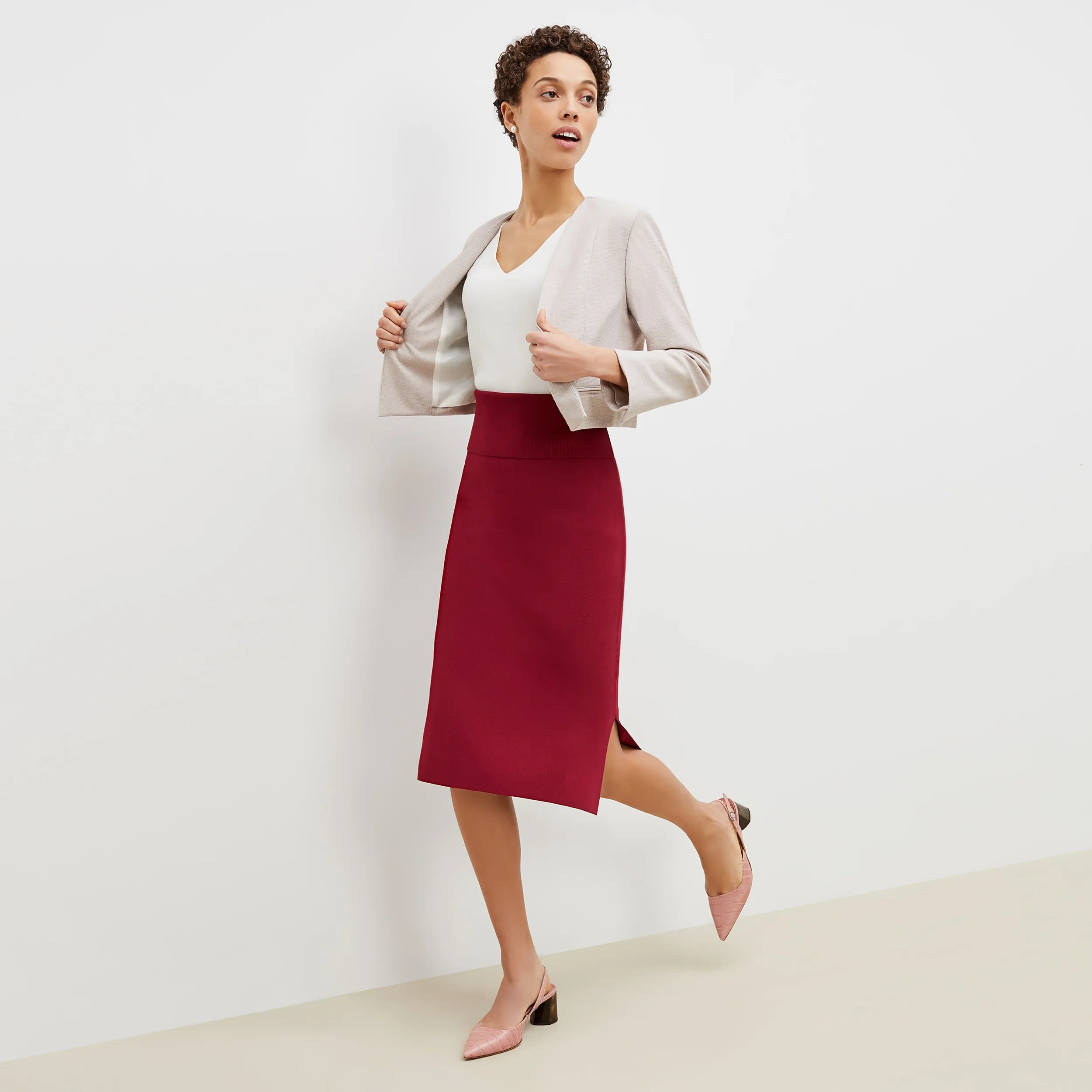 Harlem Skirt - Jardigan Knit :: Hibiscus