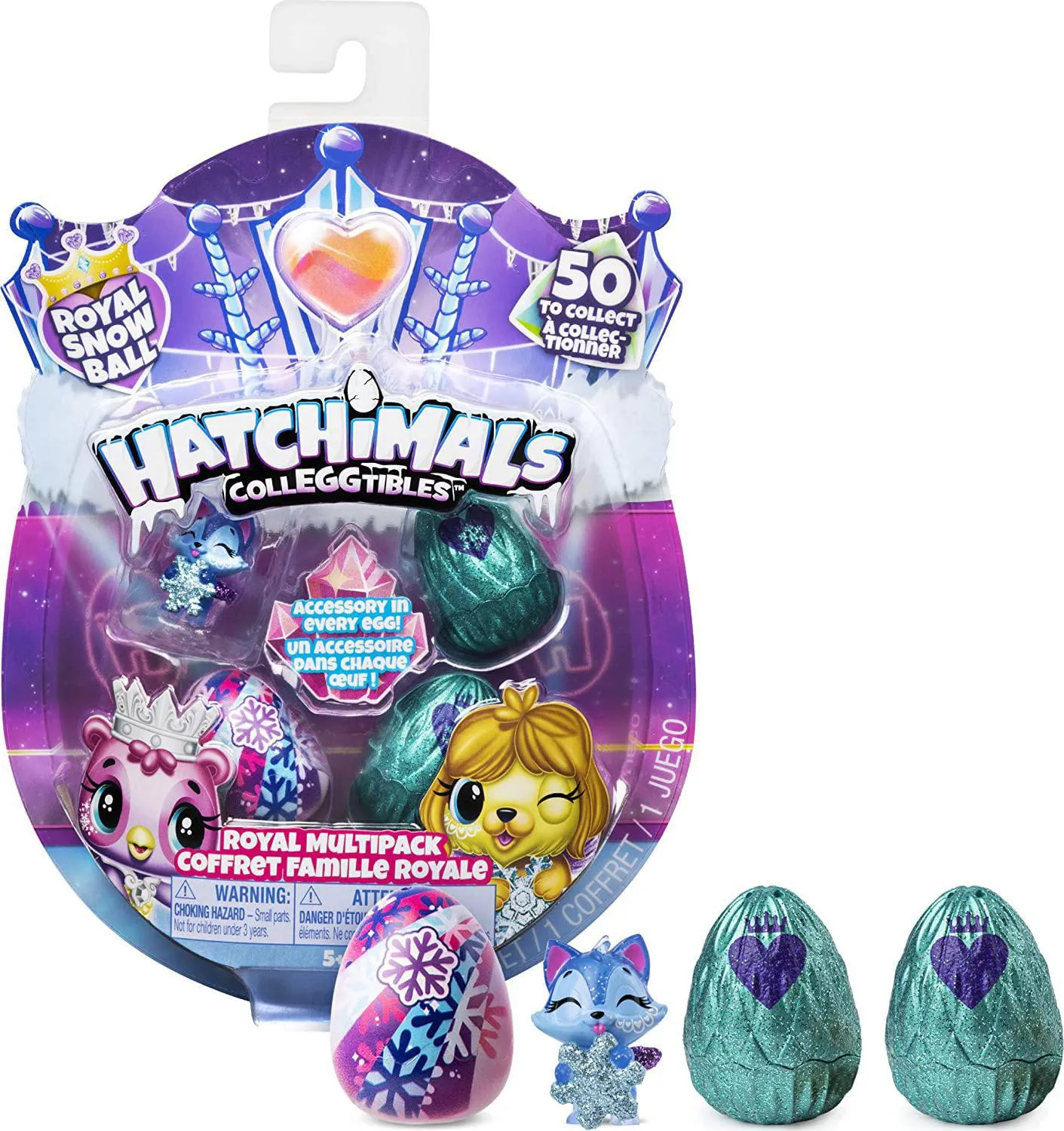 Hatchimals CollEGGtibles Surprise Eggs, Royal Multipack with 4 Hatchimals and Accessories, for Kids Aged 5 and up (Styles May Vary)