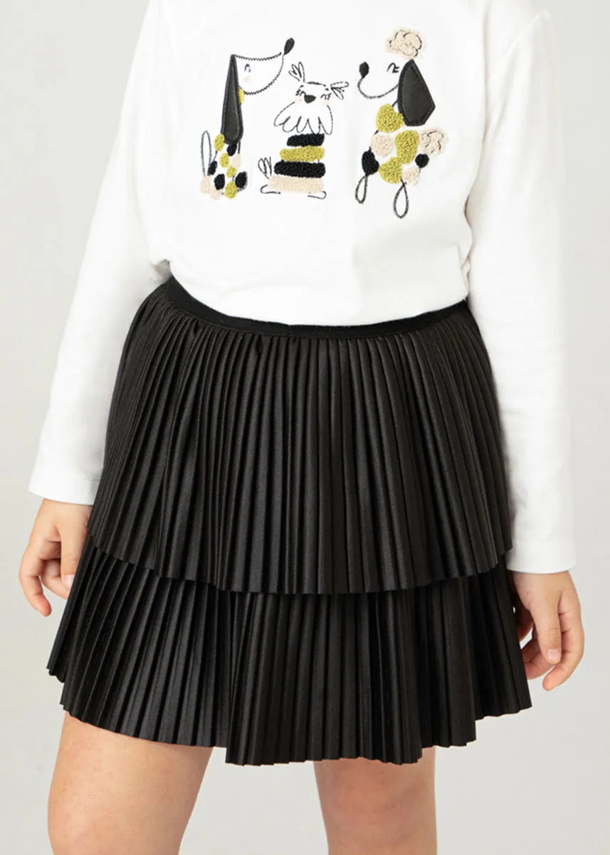 Iris Pleated Skirt - Black