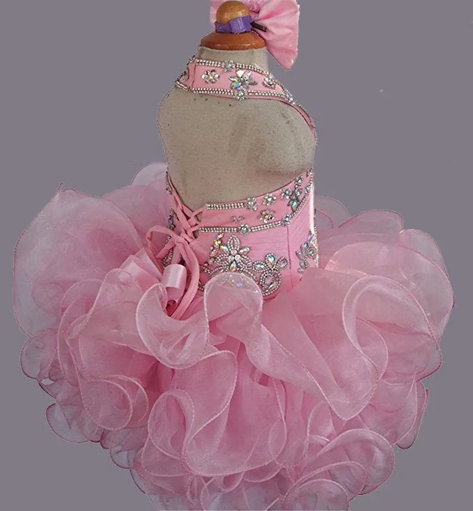 Jennifer Wu Baby's Pink Cupcake Pageant Dress with Hair bow