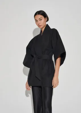 KIMONO DRESS - BLACK