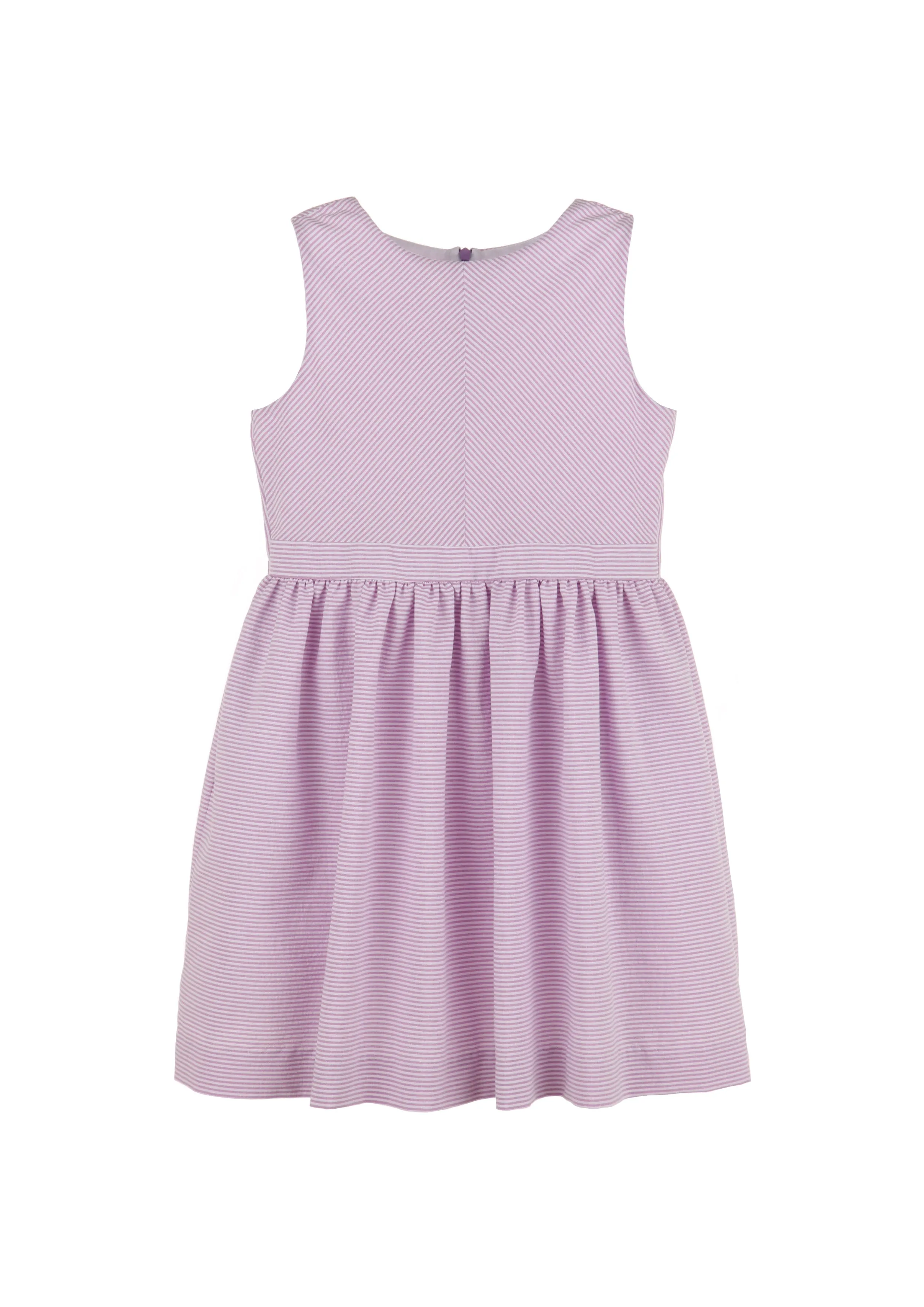 Lilac Seersucker Lunch Date Dress